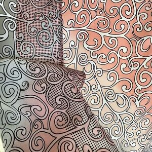 NWOT Large Silk Motifs Print Scarf 34”x34”